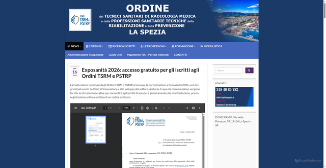 Security scan screenshot of https://www.optslaspezia.it