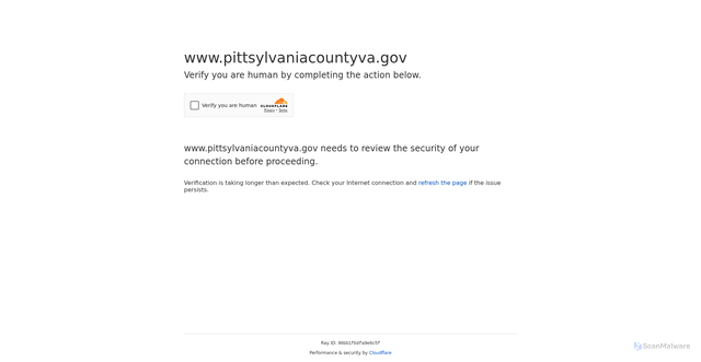 Security scan screenshot of https://www.pittsylvaniacountyva.gov/