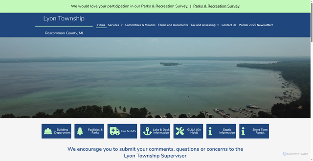 Security scan screenshot of https://lyontwp-higginsmi.gov/