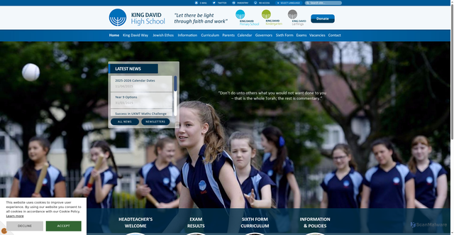Security scan screenshot of https://www.kingdavidliverpool.co.uk/
