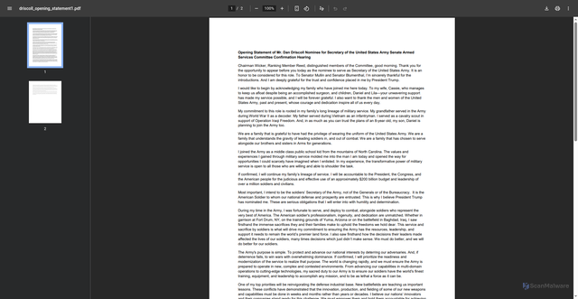 Security scan screenshot of https://www.armed-services.senate.gov/download/driscoll-opening-statement-013125
