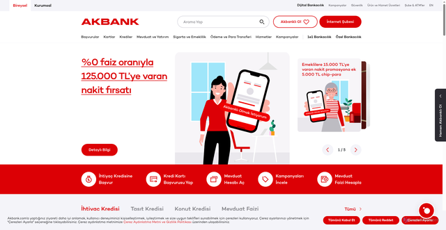 Security scan screenshot of https://akbank.com