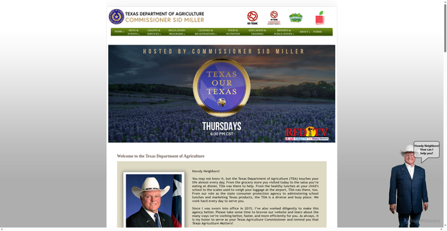 Security scan screenshot of https://texasagriculture.gov/