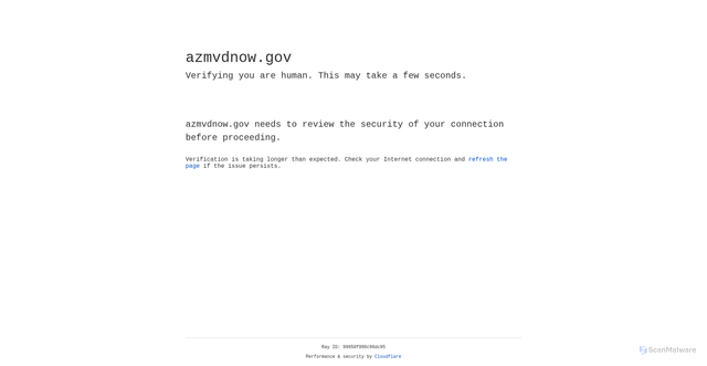 Security scan screenshot of https://azmvdnow.gov/vr