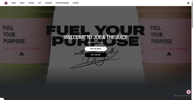 Security scan screenshot of https://joejuice.com