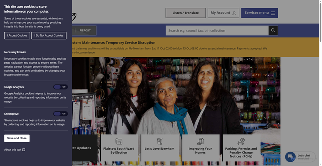 Security scan screenshot of https://www.newham.gov.uk/