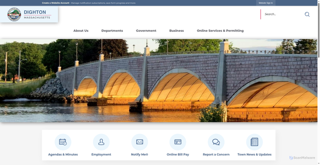Security scan screenshot of https://dighton-ma.gov/