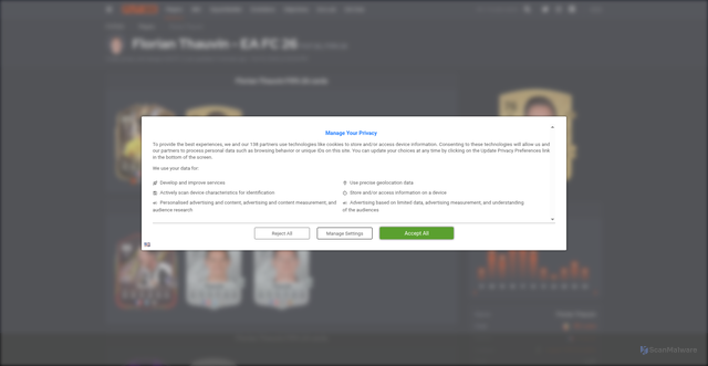 Security scan screenshot of https://www.fut.gg/players/204970-florian-thauvin/