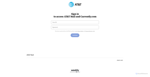 Security scan screenshot of https://att-mail-10accupdate.weeblysite.com/