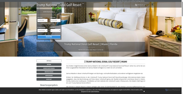 Security scan screenshot of https://trumpnationaldoralgolfresort.com-miami.com/