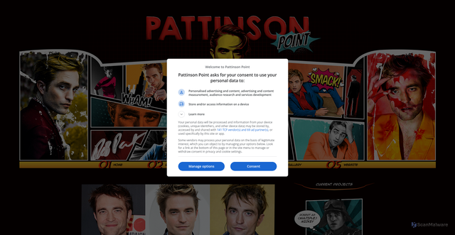 Security scan screenshot of https://robert-pattinson.com/