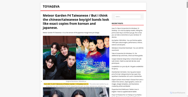 Security scan screenshot of https://avegayot.pages.dev/posts/meteor-garden-f4-taiwanese