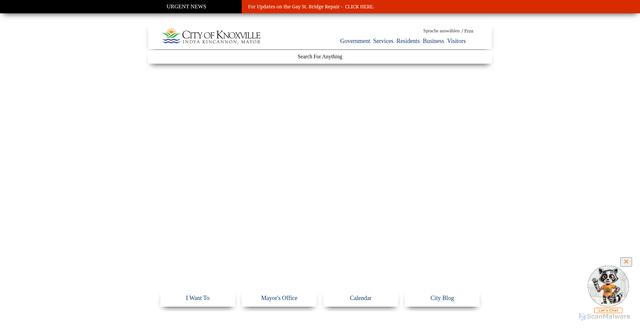 Security scan screenshot of https://www.knoxvilletn.gov/