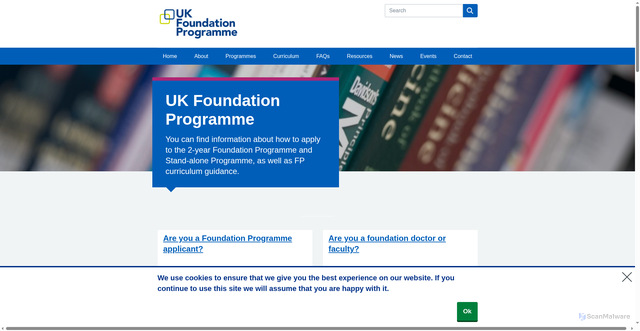 Security scan screenshot of https://foundationprogramme.nhs.uk/
