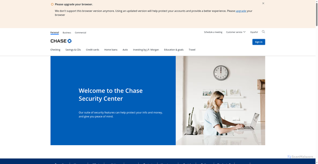 Security scan screenshot of https://www.chase.com/digital/resources/privacy-security