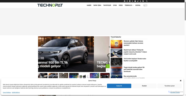 Security scan screenshot of https://technopat.net