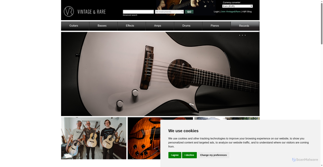 Security scan screenshot of https://vintageandrare.com