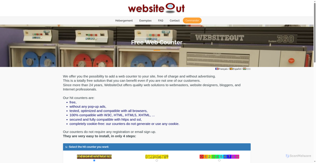 Security scan screenshot of counter.websiteout.com