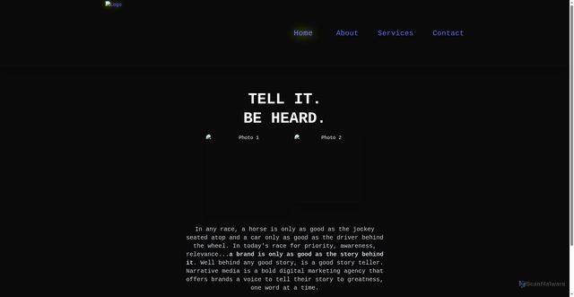 Security scan screenshot of https://narratemedia.pages.dev/