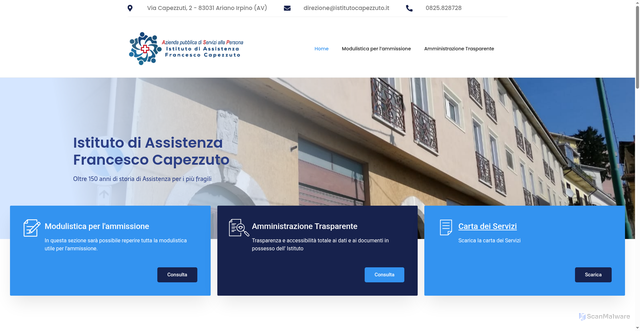 Security scan screenshot of https://www.istitutocapezzuto.it