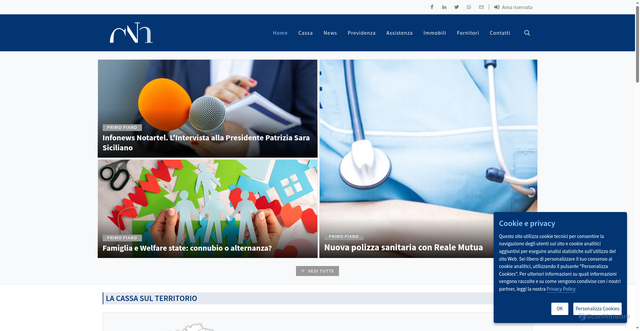 Security scan screenshot of https://www.cassanotariato.it/