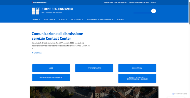 Security scan screenshot of https://pordenone.ordingegneri.it