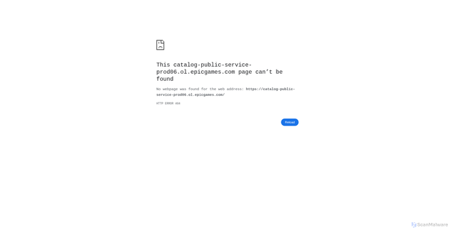 Security scan screenshot of catalog-public-service-prod06.ol.epicgames.com