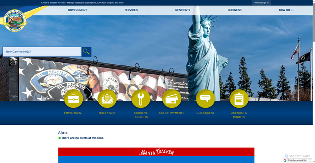 Security scan screenshot of https://elmonteca.gov/
