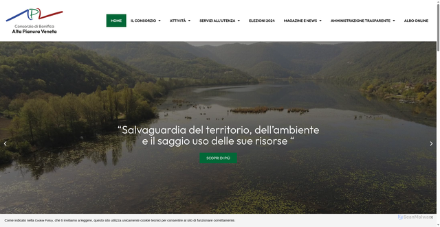 Security scan screenshot of https://www.altapianuraveneta.eu/