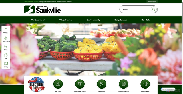 Security scan screenshot of https://villageofsaukvillewi.gov/