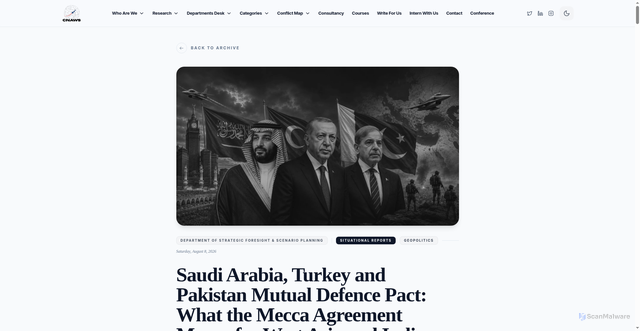 Security scan screenshot of https://cnaws.in/situational-reports/saudi-arabia-turkey-and-pakistan-mutual-defence-pact-what-the-mecca-agreement-means-for-west-asia-and-india
