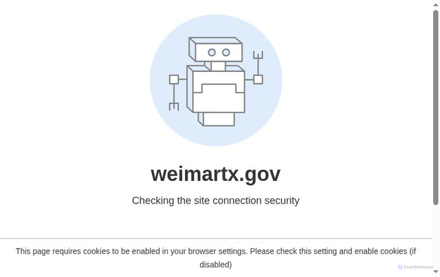 Security scan screenshot of https://weimartx.gov/