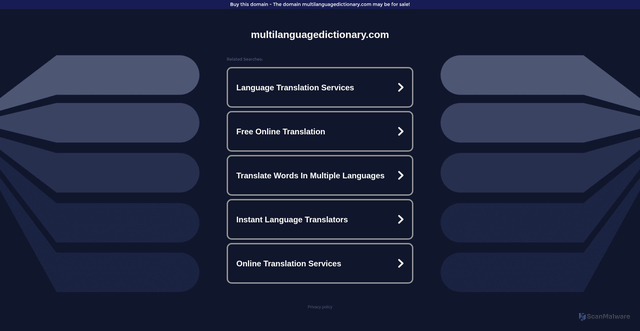 Security scan screenshot of http://rdweb.multilanguagedictionary.com/
