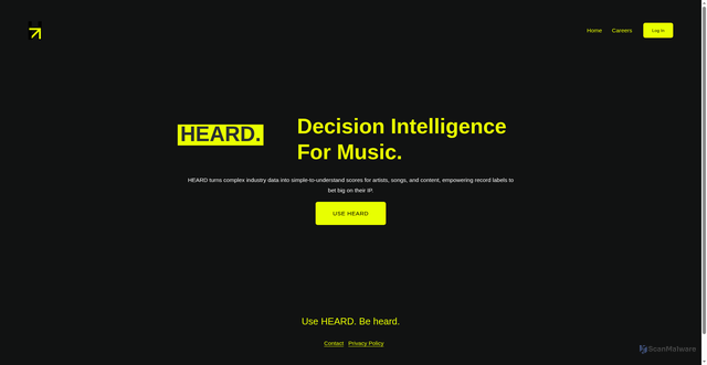 Security scan screenshot of https://useheard.com