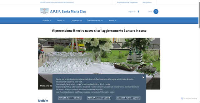 Security scan screenshot of https://www.apspcles.it