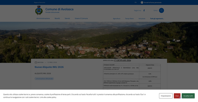 Security scan screenshot of https://www.comune.avolasca.al.it
