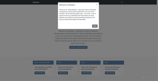 Security scan screenshot of https://www.wyopen.gov/