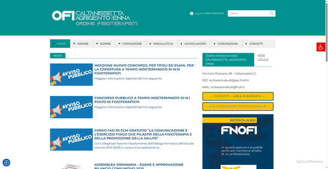 Security scan screenshot of https://www.fnofi.it/ofi-caltanissetta