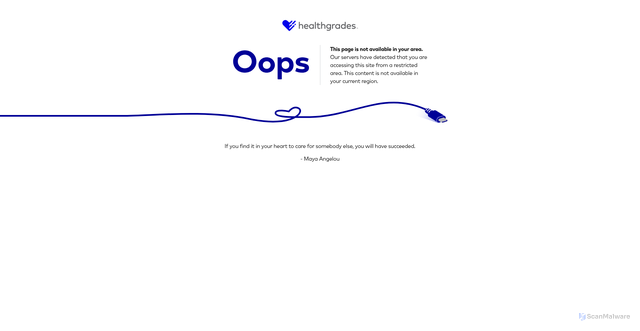 Security scan screenshot of https://www.healthgrades.com/physician/dr-michael-duarte-xyn6nc9