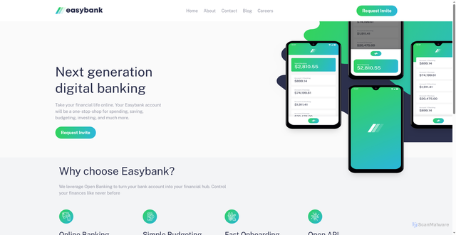 Security scan screenshot of http://easybank-7asiv1w20-noel6666.vercel.app/
