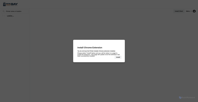 Security scan screenshot of https://wwgmc.printercloud.com