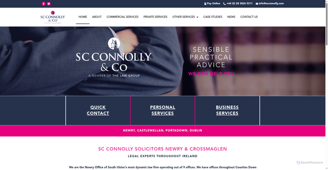 Security scan screenshot of https://scconnolly.com
