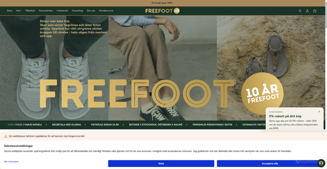 Security scan screenshot of https://freefoot.se