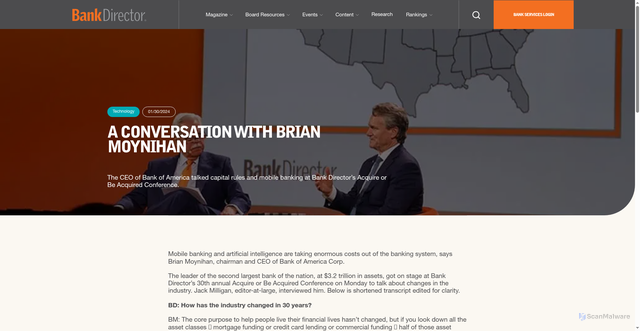 Security scan screenshot of https://www.bankdirector.com/article/a-conversation-with-brian-moynihan/