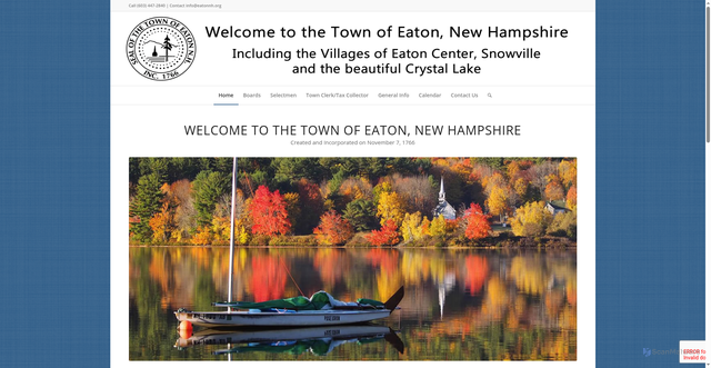 Security scan screenshot of https://www.eatonnh.gov/