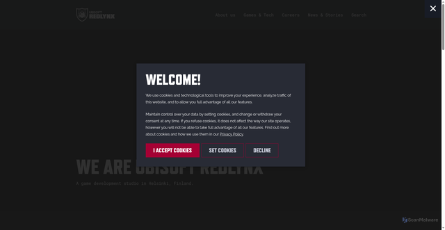 Security scan screenshot of https://www.redlynx.com/