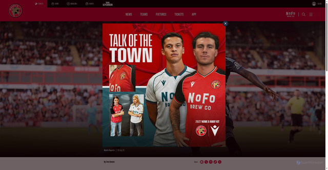 Security scan screenshot of https://www.saddlers.co.uk/news/2025/july/16/match-report--walsall-1-0-aston-villa-/