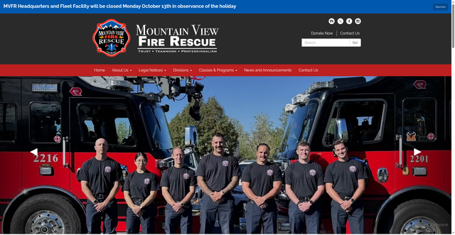 Security scan screenshot of https://www.mvfpd.org/