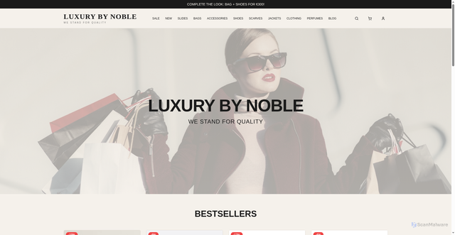 Security scan screenshot of https://luxurybynoble.com/