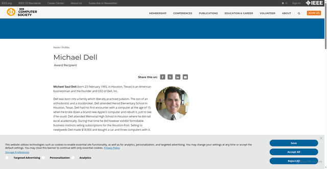 Security scan screenshot of https://www.computer.org/profiles/michael-dell/